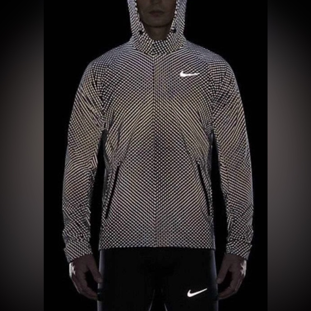 🆕 reflective NIKE XXL men’s jacket FLASH CITY REFLECTIVE 3M RUNNING JACKET